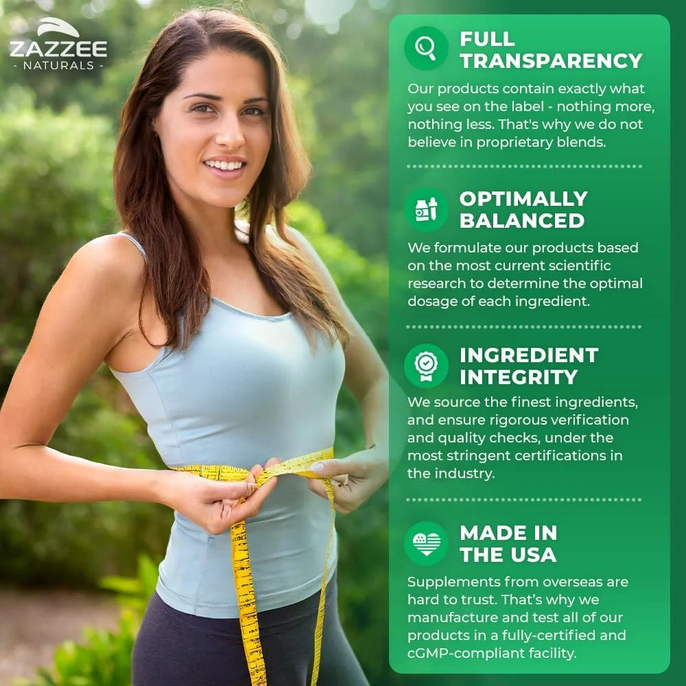 Zazzee Extra Strength Green Tea Extract 6000 Mg – 150 Vegan Capsules – 20:1 Potency – 50% EGCG / 98% Polyphenols – 5‑Month Supply – Vegan • Non-Gmo •Kosher• Made in USA